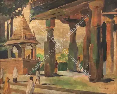 S.H. Raza (Artist), Temple Series, 1945, Painting