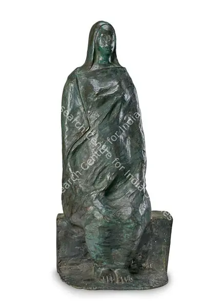 B. Vithal (Artist), Seated figure, Sculpture