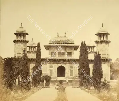Felice Beato (Photographer), Tomb of Etmad-ood Dowlah near Agra, 1859, Antiquarian Photograph