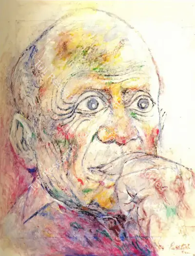 Paritosh Sen (Artist), Picasso, 1994, Painting