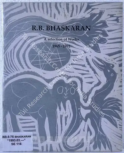 R.B. Bhaskaran (Artist), R.B. Bhaskaran, 1992, Solo Exhibition Catalogue