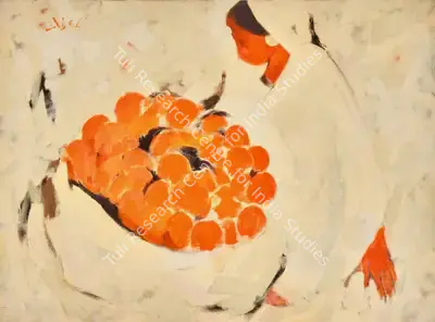Bendre, N.S. (Artist). Orange Vendor, 1968 | Painting, So.Lon/30.09.25, 2025 · Sotheby's