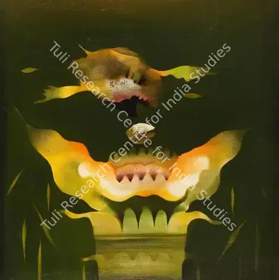 Bimal Dasgupta (Artist), Untitled (Lotus Flower), 1980, Painting