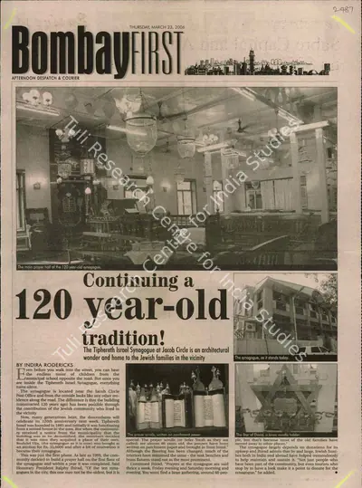Indira Rodericks (Writer), Continuing a 120 Year-Old Tradition, 2006, Newspaper Clipping