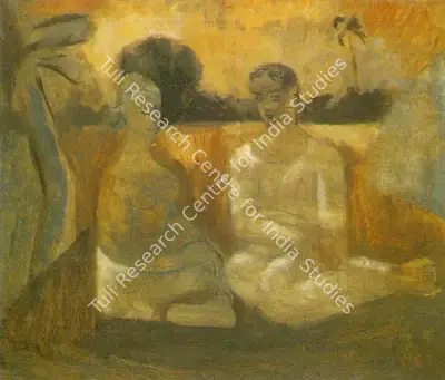 Ivan Peries (Artist), Two Figures Seated, Painting