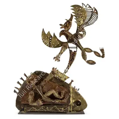 Nandagopal, S. (Artist). The Message. Welded copper, cast brass and iron, 2005 | Sculpture | FineArts | 00418592