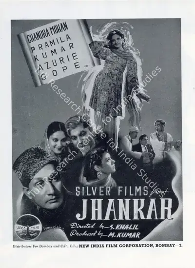 M. Kumar (Producer), Jhankar, 1942, Advertisement