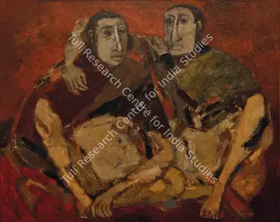 Tyeb Mehta (Artist), Untitled (Confidant), 1962, Painting