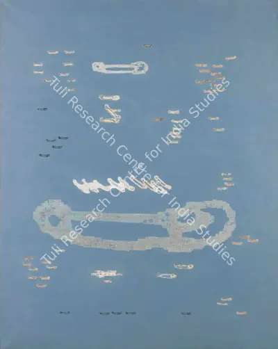 Barwe, Prabhakar (Artist). Eighty-Five Safety Pins, 1990 | Painting, Ch.Lon/12.06.18, 1990