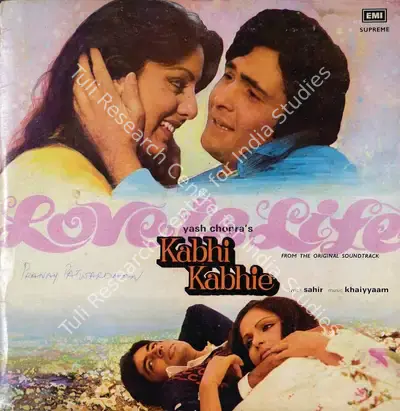 Yash Chopra (Producer), Kabhi Kabhie, 1976, Record Cover