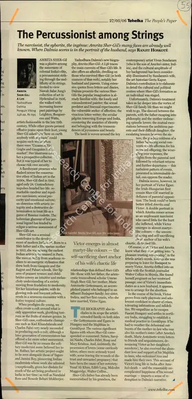 Ranjit Hoskote (Reporter), The Percussionist Among Strings, 2006, Newspaper Clipping