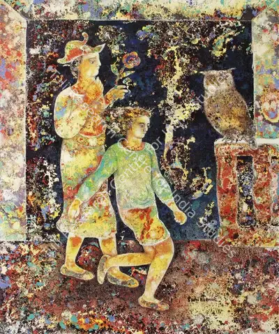 Sakti Burman (Artist), Spring, 2001, Painting