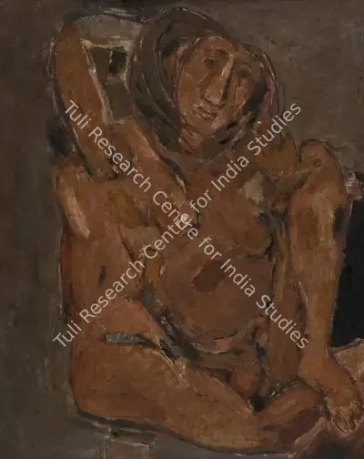 Tyeb Mehta (Artist), Untitled (Figure of a Woman), 1961, Painting