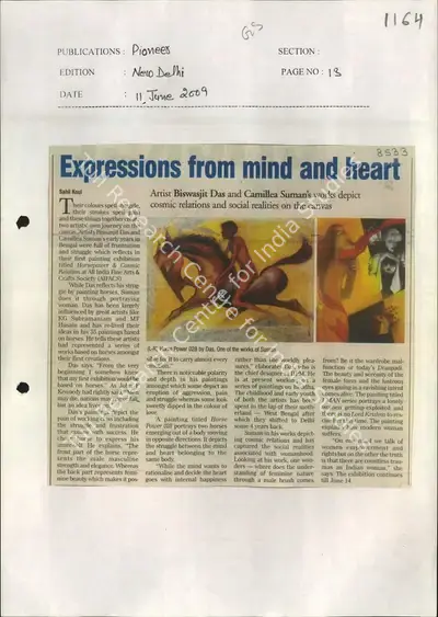 Sahil Koul (Reporter), Expressions from Mind and Heart, 2009, Newspaper Clipping