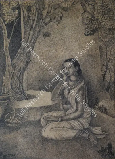 Mahindra Bhushan Gupta (Artist), Shabari, 1940, Painting