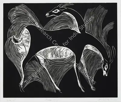 G.M. Sheikh (Artist), Maya Mrigya, 2001, Graphic Art