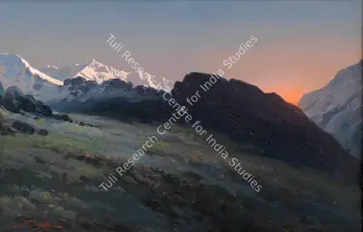 J.P. Gangooly (Artist), Untitled (Himalayan Landscape), Painting