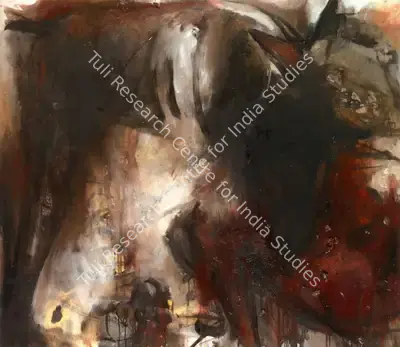 Dilip Sur (Artist), Mad Dog, 2004, Painting