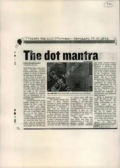 Udita Jhunjhunwala (Reporter), The Dot Mantra, 2004, Newspaper Clipping