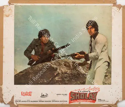 Dwarka Divecha (Cinematographer), Sholay, 1975, Photographic Still Mounted on Lobby Card