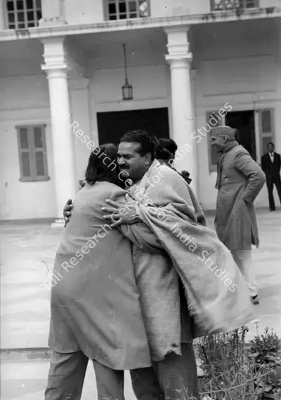 Henri Cartier-Bresson (Photographer), Visitors at Birla Bhavan greet each other., 1948, Contemporary Photograph
