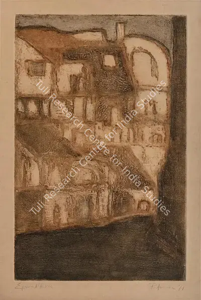 Padamsee, Akbar (Artist). Untitled. Coloured aquatint on paper, 1961 | Painting | FineArts | 00337282
