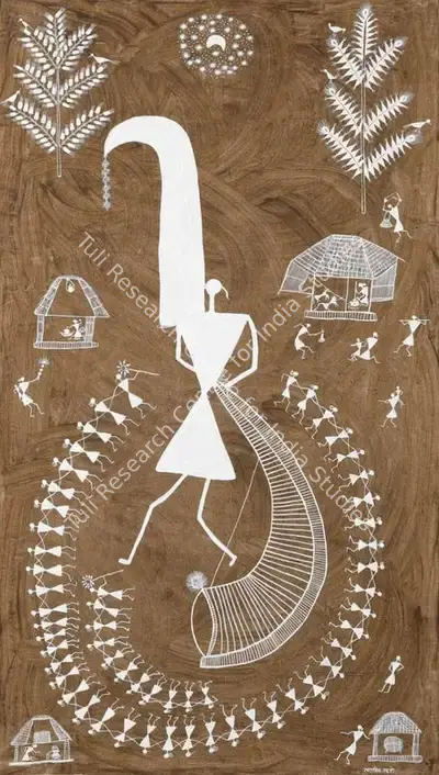 Sadashiv Mashe (Artist), Untitled (Warli Painting), Painting