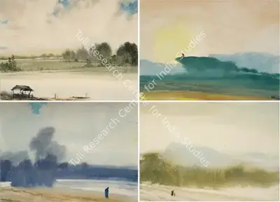 Sen, Bireshwar (Artist). Untitled, 1965 | Painting, Os.Mum/19.01.08, 2008 · Osian's