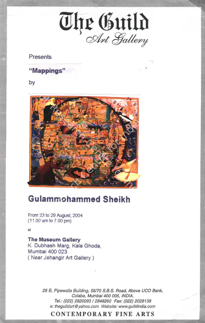 G.M. Sheikh (Artist), Gulammohammed Sheikh, 2004, Solo Exhibition Invitation