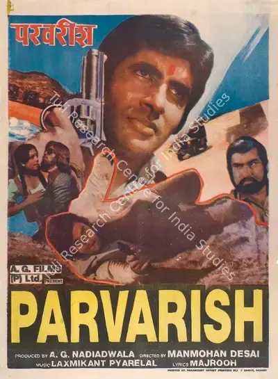 A.A. Nadiadwala (Producer), Parvarish, 1977, Full Sheet Poster