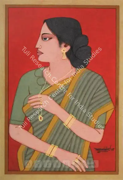 Lalu Prasad Shaw (Artist), Lady With Locket, 2005, Painting