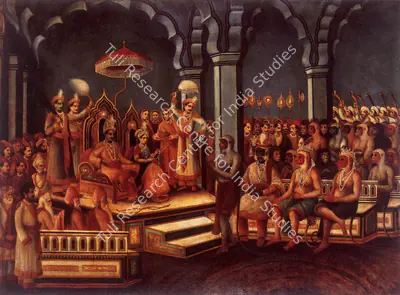 Attributed to Motilal Pal (Artist), Ram Durbar, 1910, Painting