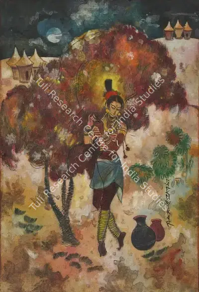 A.A. Almelkar (Artist), Radha, 1953, Painting