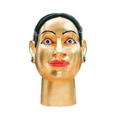 Reddy, Ravinder (Artist). Head-06. Painted and gold gilded polyester, resin and fiberglass, 2005 | Sculpture  | 00868803