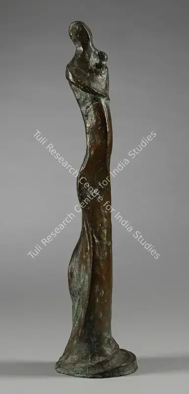 Prodosh Dasgupta (Artist), Untitled (Mother and Child), 1952, Sculpture