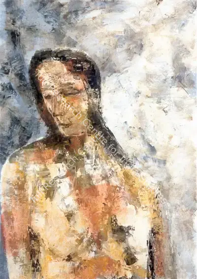 Akbar Padamsee (Artist), Portrait of a Lady, 1963, Painting