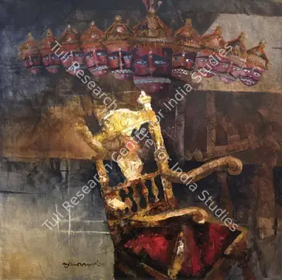Ray, Shyamal Dutta (Artist). Untitled. Oil on canvas, 1993 | Painting | EconomicsArt | 00870673