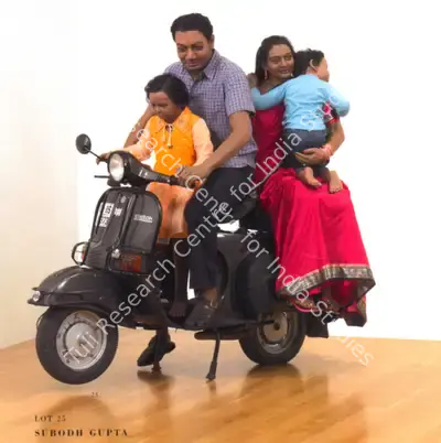 Gupta, Subodh (Artist). Untitled. Mixed media life size sculptures of a family on a vespa, 2006 | Sculpture | FineArts | 00563077