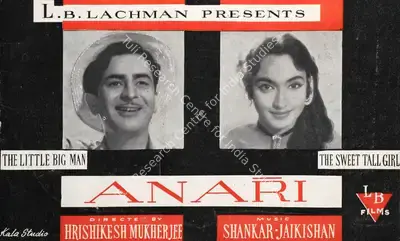 L.B. Lachman (Producer), Anari, 1959, Song-Synopsis Booklet