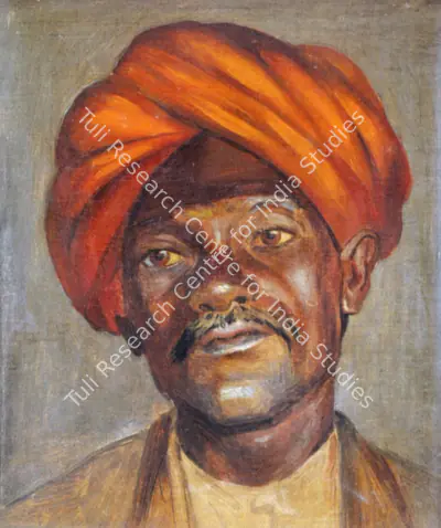 Unknown European Artist (Artist), Portrait Of An Indian Turbaned Man, 1910, Painting