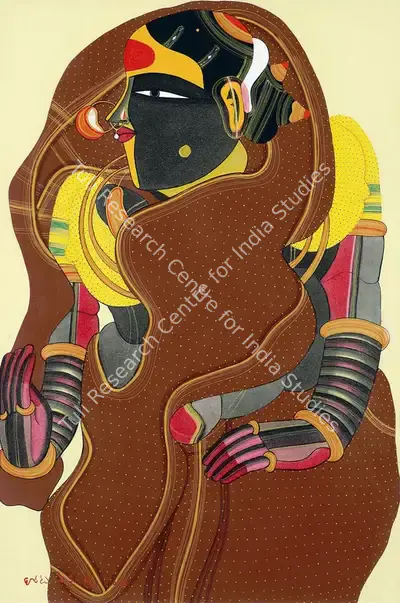 Thota Vaikuntam (Artist), Lady, 2002, Painting