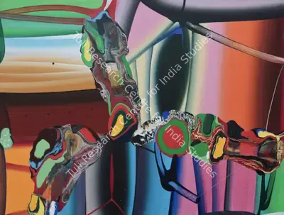 Bose Krishnamachari (Artist), Stretched Bodies, Painting