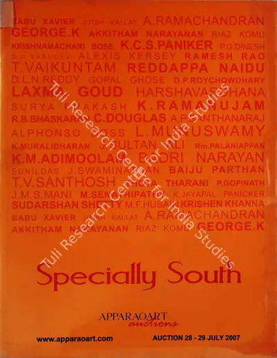 Apparao Art (Auction House), Specially South, 2007, Auction Catalogue