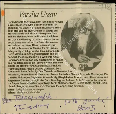 Varsha Utsav, 2003, Newspaper Clipping