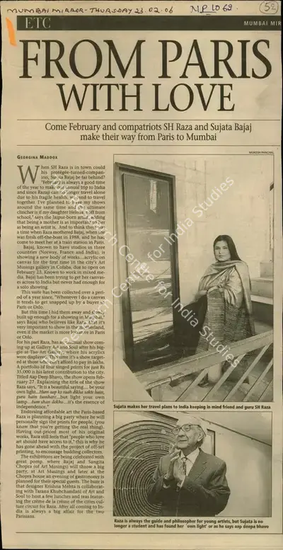 Georgina L. Maddox (Reporter), From Paris with Love, 2006, Newspaper Clipping