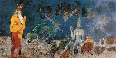 A.P. Santhanaraj (Artist), Brahma, 1982, Painting