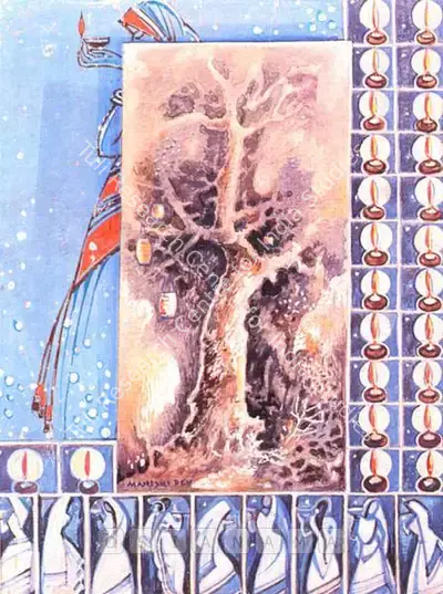 Manishi Dey (Artist), Composition Of Divali, Painting