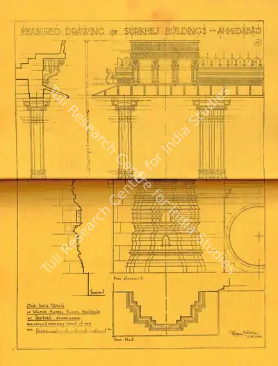 Unknown (Cartographer), Measured Drawing of Surkhej Buildings, Map