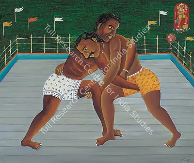 Nayanaa Kanodia (Artist), Kusti, 1997, Painting