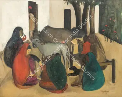 Amrita Sher-Gil (Artist), The Story Teller, 1937, Painting